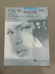 PUFF DADDY aka DIDDYw/FAITH EVANS sheet music I&rsquo;LL BE MISSING YOU-1997 7 pp (NM)