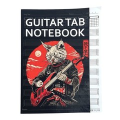 Cool Cat Guitar Tab Notebook Blank Music Tabs Journal Composition Songwriting