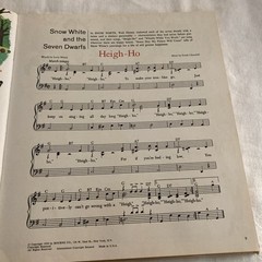 The Walt Disney Song Book Hardback 1974 Piano Voice Sheet Music Color Art Golden