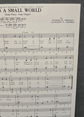 1963 Walt Disney&rsquo;s It&rsquo;s A Small World Sheet Music By Richard & Robert Sherman