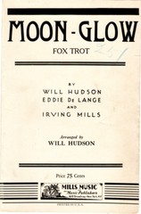 Moon Glow, Fox Trot, Vintage Will Hudson Band Chart 1934 Scarce One