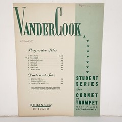 1942 VanderCook Student Series Warbler Solo Sheet Music Cornet Trumpet Piano