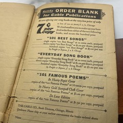 Vintage Cable Company The One Hundred And One Best Songs Piano Songbook 1912 USA