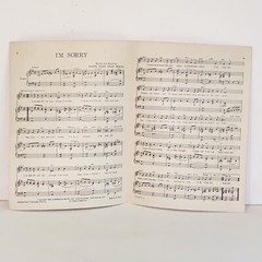 Vintage 1952 I&rsquo;m Sorry Sheet Music by Danny Egan and Billy White