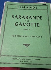 Sarabande and Gavotte, Opus 74&Prime; by Franz Simand For String And Bass