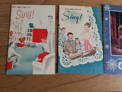 Two Sets of Midcentury Christmas Piano Music and Three Lyric Only Books