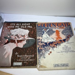 Sheet Music 1916-1920 Lot Of 9 With Bonus 1908 Italian/english Songbook
