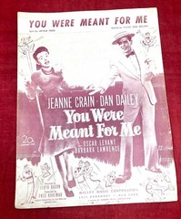 Sheet Music for You Were Meant For Me Lyric by Arthur Freed Melody 1929 VTG