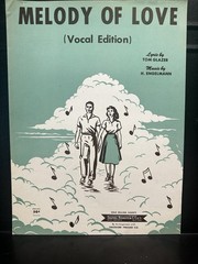 Melody of Love Piano Voice Sheet Music Glazer/Engelmann 1950 Knickerbocker