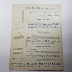 Blue English A Modern Piano Solo by Jimmy McHugh Sheet Music 1936