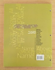 Name Above All Songbook 10 New Worship Songs by Vineyard Music 1999