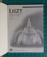 Vintage Sheet Music Book Liszt Piano Music From His Early Years c1990