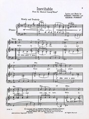 Inevitable Sheet Music Kean 1961 Musical Flop Alfred Drake Robert Wright Forrest