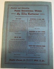 Short Classics Young People Like for Piano Ella Ketterer Sheet Music Book 1948
