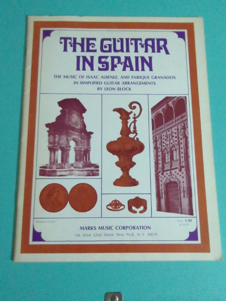 The Guitar In Spain For Classical Guitar Rare Vintage Book