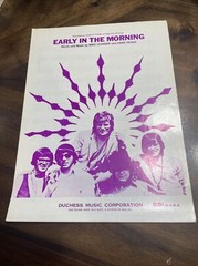 VANITY FAIRE ‘Early In The Morning’ Sheet Music 1969 Vintage
