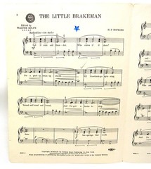 The Little Brakeman Sheet Music 1963 Beginner Easy Piano Voice US Seller