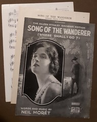 Song Of The Wanderer Piano and Guitar Sheet Music Vintage 1926
