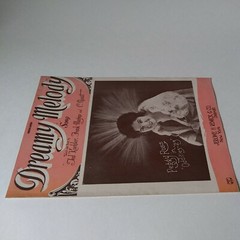 1922 « Dreamy Melody » Vintage Sheet Music 1920s Song for Piano Ukulele