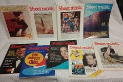 Sheet Music Magazine 1986-1987 Piano Guitar Rare Vintage Excellent Job Lot of 9