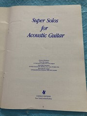 Super Solos For Acoustic Guitar; Johnny Norris 1989 Conway Editions (Rare Book)