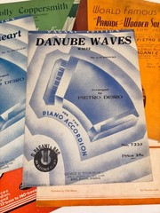 Sheet Music Lot 8 Piano Accordion 1919 – 1939 Polka Waltz Hits Songs Vtg Antique