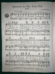 VINTAGE 1951 “SPARROW IN THE TREE TOP” SHEET MUSIC BY BOB MERRILL & GUY MITCHELL
