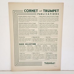 1942 VanderCook Student Series Warbler Solo Sheet Music Cornet Trumpet Piano