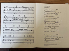 BEATLES Something George Harrison Original USA Sheet Music 8 1/2 x 11&Prime;