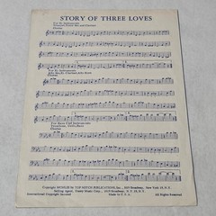 Story of Three Loves includes Instrumentations for trumpet, saxophone, clarinet