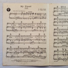 My Friend 1954 Sheet Music Piano Ukulele Vocals Chords Lyrics Eddie on Coke Time