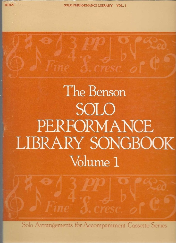 The Benson Solo Performance Library Songbook Volume 1 Vocal Sel.