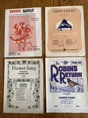 Bundle Vintage Piano Solo Sheet Music 18 Pieces, 1897 – 1965, Multiple Genres