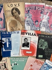LOT OF 40 PIECES OF VINTAGE SHEET MUSIC 1920s TO 1940s