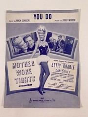 Sheet Music You Do from 20th Century Fox Mother Wore Tights Betty Grable PA-11