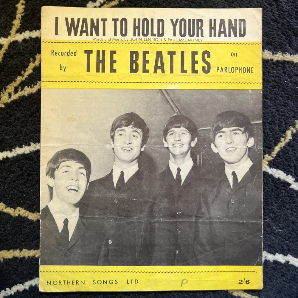 Beatles – I Want To Hold Your Hand sheet music Northern Songs 1963 vocals chords