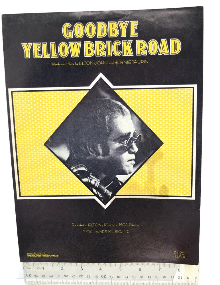 « GOODBYE YELLOW BRICK ROAD » SHEET MUSIC: Elton John 1973