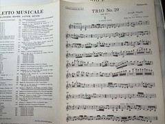 Joseph Haydn Sheet Music Piano Trio No. 20 in D Major Violin Violincello Diletto