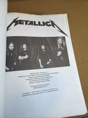 Metallica Guitar Tab Songbook Authorized Ed Tablature Sheet Music 1991 VG+