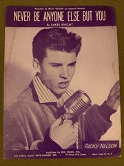 Never Be Anyone Else But You Ricky Nelson 1959 Vintage Sheet Music