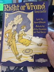 9×12 3-pack Of Post/1920 Vintage Sheet Music