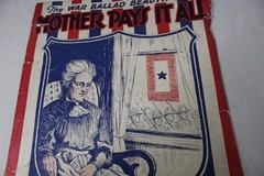 Antique Sheet Music The War Ballad Beautiful Mother Pays It All 1918 Copyright