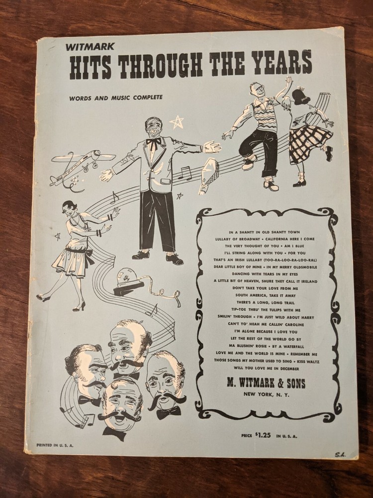 Witmark Hits Through the Years, Words and Music Complete; Piano and Vocal 1951