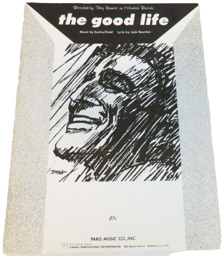 Sheet Music 1963 The Good Life Tony Bennett on Columbia Records Paris Music