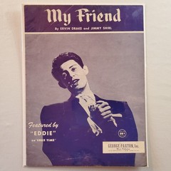 My Friend 1954 Sheet Music Piano Ukulele Vocals Chords Lyrics Eddie on Coke Time