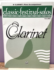 Classic Festival Solos Songbook ~ Piano Accompaniment for Bb Clarinet Volume 2