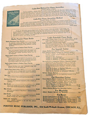 1937 FORSTER C ENSEMBLE FOLIO NO. 1 Accordion Music