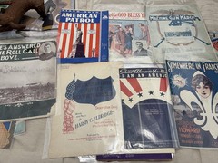 Vintage 1910&rsquo;s-1940&rsquo;s Large Sheet Music Lot Of 220+ Mainly early, Rag WW1 girls