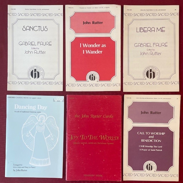 6 Piano Organ Works 4 church choir & 2 Books Sanctus Rutter Faure Christmas LOT