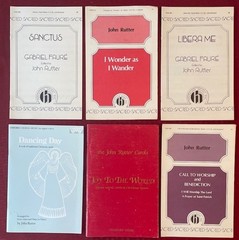 6 Piano Organ Works 4 church choir & 2 Books Sanctus Rutter Faure Christmas LOT